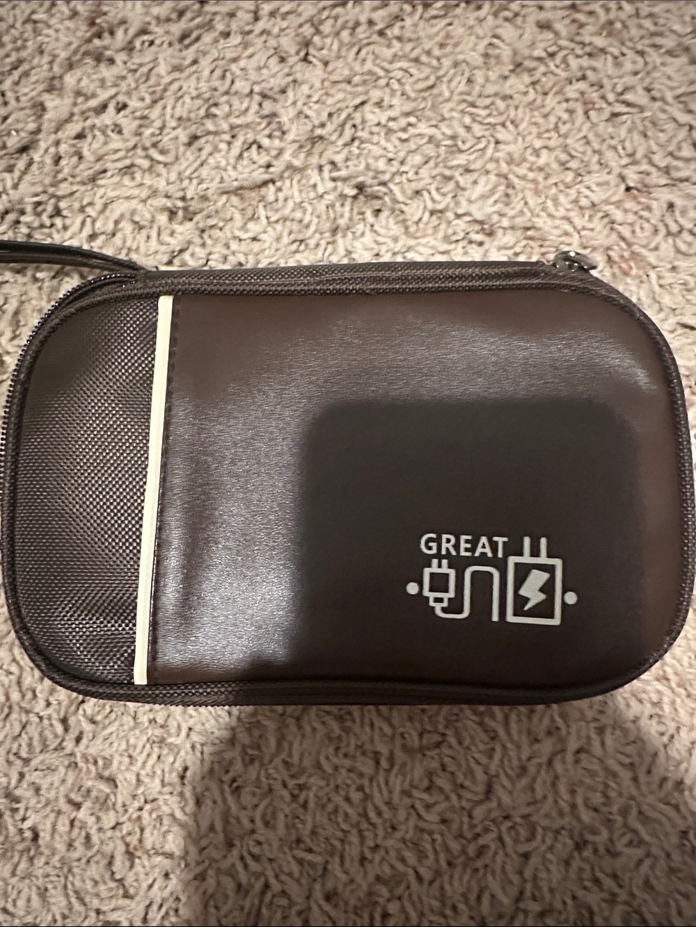 Greats Brown Tech Toiletry Pouch with Organizer